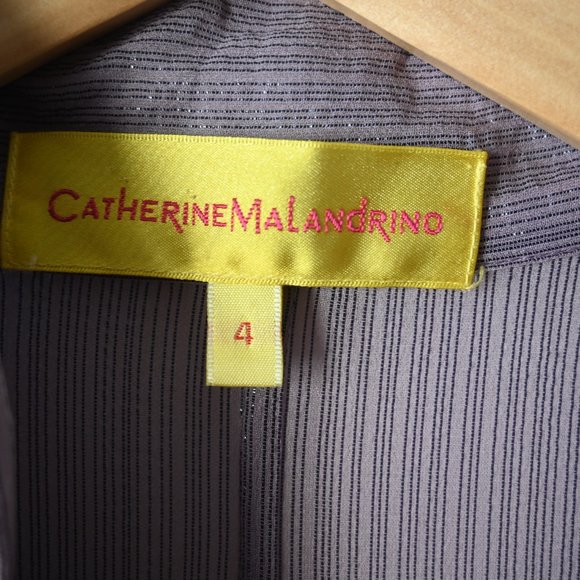 [SOLD] Catherine Malandrino Lavender Metallic Silk Dress 4 - Picture 7 of 7